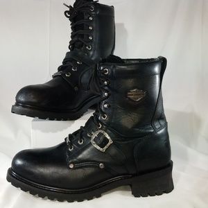 Harley Davidson Leather Motorcycle Boots 12 EUC